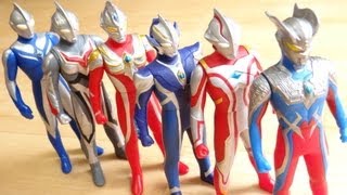 ウルトラヒーロー500 ６体のウルトラマンを一気にレビュー amp ギンガスパーク音声確認 ウルトラマンギンガ ウルトライブ対応 ソフビ [upl. by Sharpe]