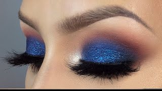 Blue eye makeup tutorial for beginnerssimple and easy makeuptrending video [upl. by Coe]