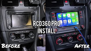 Installing RCD360 PRO For MK6 VW GOLF [upl. by Nylitsirk82]