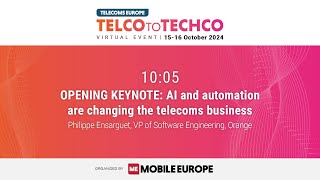 Telco to Techco  October 2024 I AI and automation are changing the telecoms business [upl. by Mair]