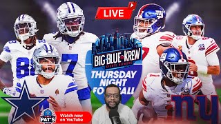 NFL Live on The BIG BLUE KREW SPORTS NETWORK Giants Vs Cowboys [upl. by Orsola787]