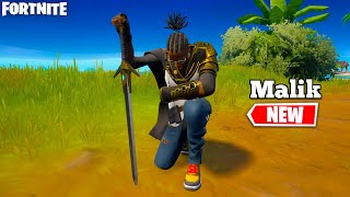 NEW MALIK SKIN GAMEPLAY  FORTNITE BATTLE PASS  AGE OF KINGS SET [upl. by Hsuk]