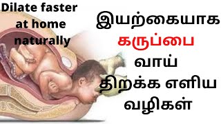 கருப்பை வாய் திறக்க tips  ways to open cervix naturally at home  cervix dilation  normal delivery [upl. by Anaele633]