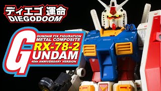 Gundam Fix Figuration Metal Composite RX782 Gundam 40th Anniversary Ver Review [upl. by Ynotna]