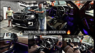 SCORPIO N Z8 SELECT MODIFICATION ✅ SIDE MIRROR FOLD ✅ AMBIANCE LIGHTS ✅ [upl. by Raphaela]