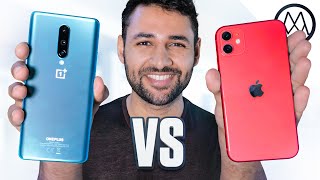 OnePlus 8 vs iPhone 11 [upl. by Cooe]