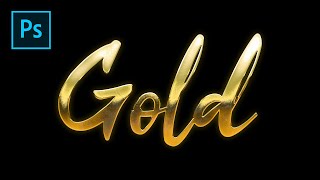 Photoshop Gold Text Effect [upl. by Nylak]