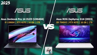 Asus Zenbook Pro 14 OLED 2023 vs Zephyrus G14 2023 [upl. by Utas147]