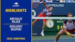 ArevaloRojer vs KoolhofSkupski Highlights  2022 US Open Semifinal [upl. by Esorylime699]