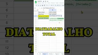 Como contar dias úteis no Google Planilhas googlesheets [upl. by Liakim255]