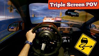 Highway Traffic Cut up  Assetto Corsa w Triple Screen POV [upl. by Ulda181]