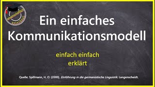 Kommunikationsmodell – vereinfachte Darstellung von Kommunikation mit Sender Signal und Empfänger [upl. by Meta28]