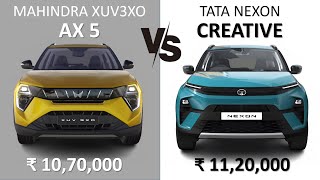 XUV 3XO AX5 VS NEXON CREATIVE [upl. by Inahc]