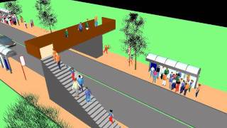 VISSIM Pedestrian Simulation 06 [upl. by Nahgen]