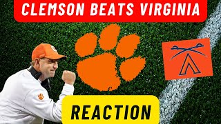 CLEMSON BEATS VIRGINIA 4831 REACTION [upl. by Gaven]