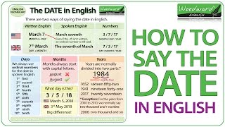 How to say the DATE in English [upl. by Seiuqram432]