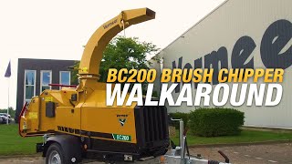 Walkaround of the Vermeer BC200 brush chipper [upl. by Schnell98]