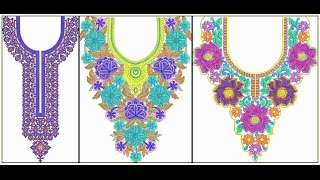 100 Neck Embroidery Designs  July 2014 Bulk Download [upl. by Berglund]