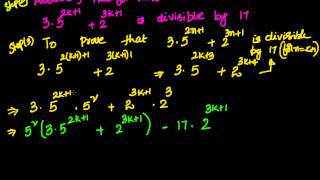 Mathematical Induction Prove that 352 n1  23 n1 is divisible by 17 [upl. by Retsevel]