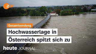 heute journal vom 14092024 Bangen in Österreich Hochwasser in Europa Tag der Tropenwälder [upl. by Xever]