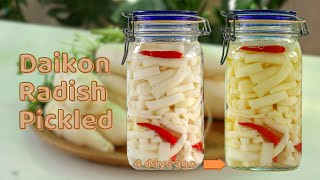 English SUB Easy Pickled Daikon Radish Recipe  How to Cook Daikon Radish Pickle [upl. by Zahavi634]