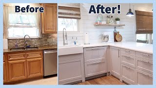 DIY Small Kitchen Remodel  Before and After Ikea Kitchen  90s Kitchen Extreme Makeover [upl. by Aryas]