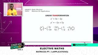 SHS 2  ELECTIVE MATHS  MATRICES PT 3  APPLICATIONS [upl. by Zola]