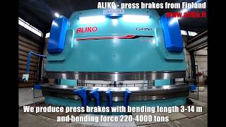 ALIKO press brakes from Finland since 1978 [upl. by Ramma]