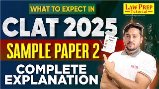 CLAT 2025 Official Sample Paper 2 Analysis  Complete Explanation  CLAT Sample Paper [upl. by Quitt]