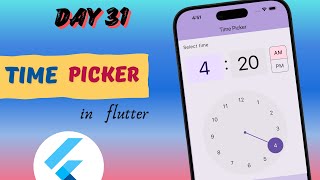 Time Picker in Flutter  Flutter Time Picker Widget [upl. by Orlina]