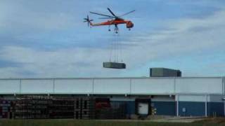 Skycrane lifting AC units in to place [upl. by Marchelle]