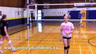 Volleyball Outside Hitter Drill Transition to approach [upl. by Sanford]