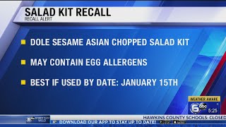 Dole recalls salad kit due to undeclared allergens [upl. by Marsha]