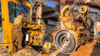 Incredible Reconstruction of a CAT 140g Motor Grader Engine [upl. by Elnukeda]