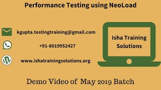 Performance Testing using Neoload Day 1 contact or whatsapp us on 918019952427 to enroll [upl. by Attalanta]