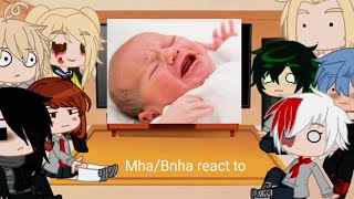 MHABNHA React to HowtoBasichow to feed a babyMHABNHAGacha Club [upl. by Neenaej]