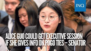 Alice Guo could get executive session if she gives info on Pogo ties – senator [upl. by Yelich]