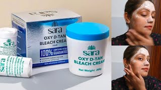 Review Sara Oxy DTan Bleach Cream  Tan removal and Lightens Facial Hair [upl. by Rhoades]