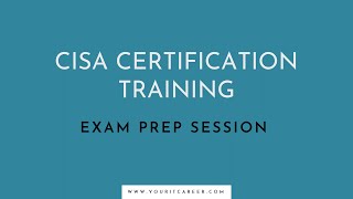 CISA Exam Preparation  Practice for the Certification Exam [upl. by Yrtneg]