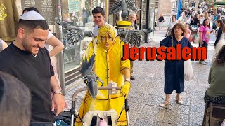 Jerusalem Walking along Ben Yehuda and Jaffa streets Israel before Shabbat [upl. by Mercuri]