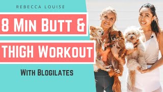 8 Min LOWER BODY WORKOUT No Equipment With Blogilates [upl. by Eigroeg]