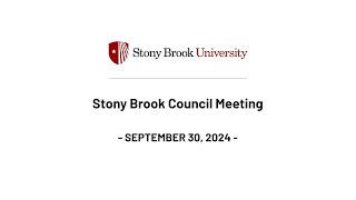 Stony Brook Council Meeting  September 2024 [upl. by Harbour478]