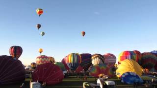 Albuquerque Balloon Fiesta 2012 Mass Ascension Time Lapse [upl. by Mayram906]