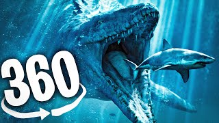 VR 360 SEA MONSTERS ROLLER COASTER  Virtual Reality Experience [upl. by Emylee]