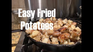 How to Make Home Fried Potatoes Cast Iron Skillet [upl. by Inoek]