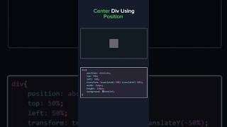 Center Div Using Position css html [upl. by Sirtimid528]