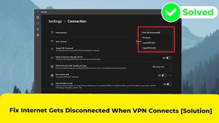 Fix Internet Gets Disconnected When VPN Connects Solution [upl. by Annadal]