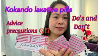 Kokando laxative pills do’s and don’t  How to take  Advice and precautions  kokando japan [upl. by Gnauq]