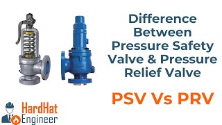 What is the Difference between Pressure Safety ValvePSV and Pressure Relief ValvePRV PSV Vs PRV [upl. by Aerbua68]