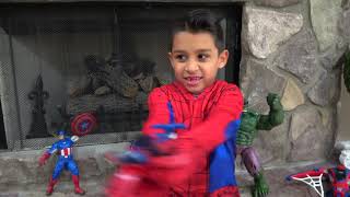 SpiderMan and superheroes save the day  Deion’s Playtime skits [upl. by Roche619]